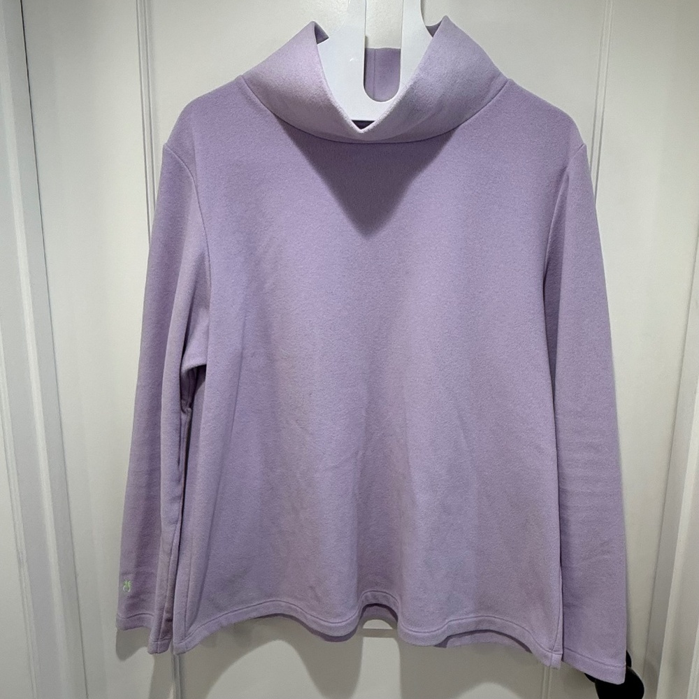 EUC Dudley Stephens Greenpoint Terry Lavender Turtleneck (MADE IN USA)